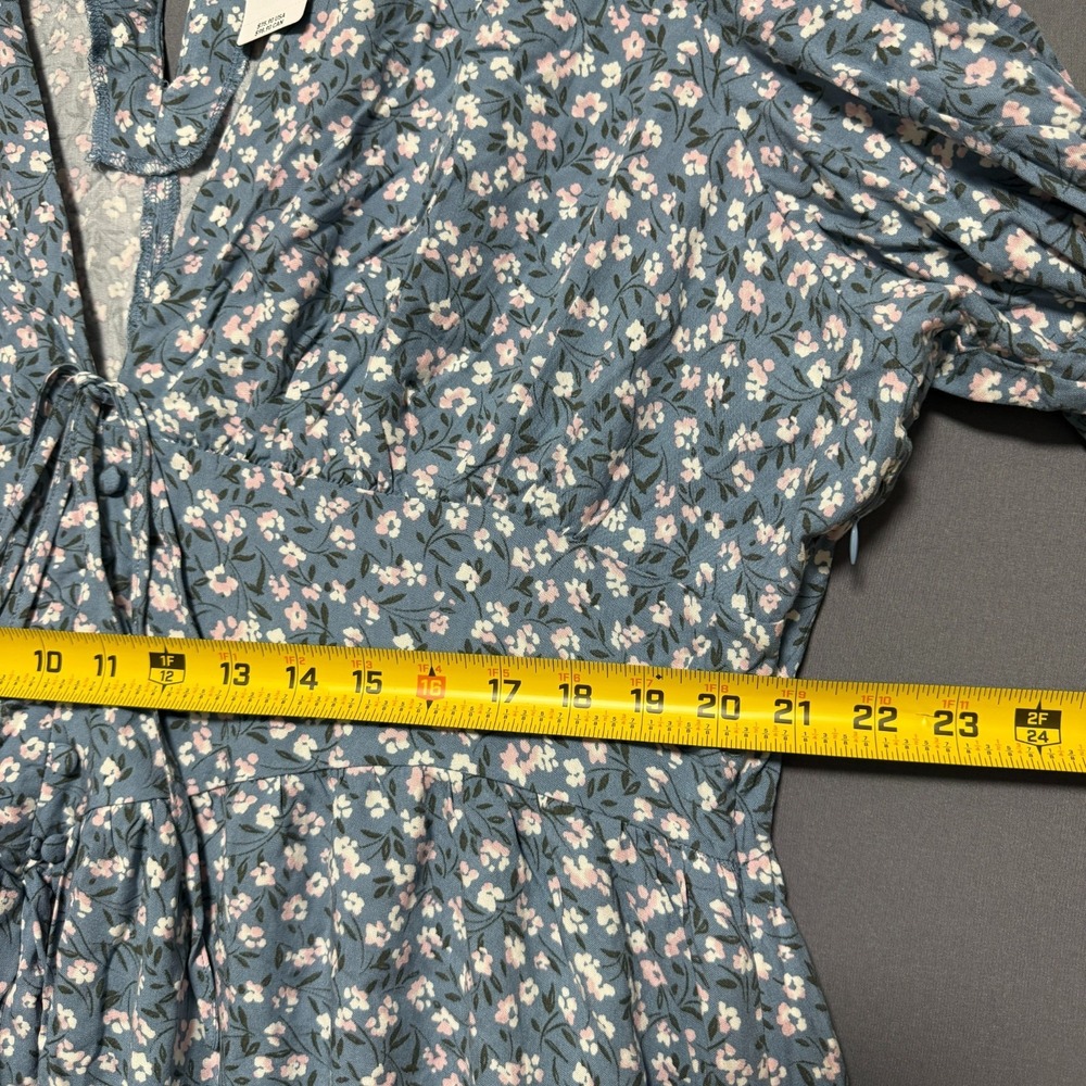 Torrid Cottagecore Mini Dress Size 20 Windy Floral Ruffle Sleeve Button Bodice - Picture 6 of 14